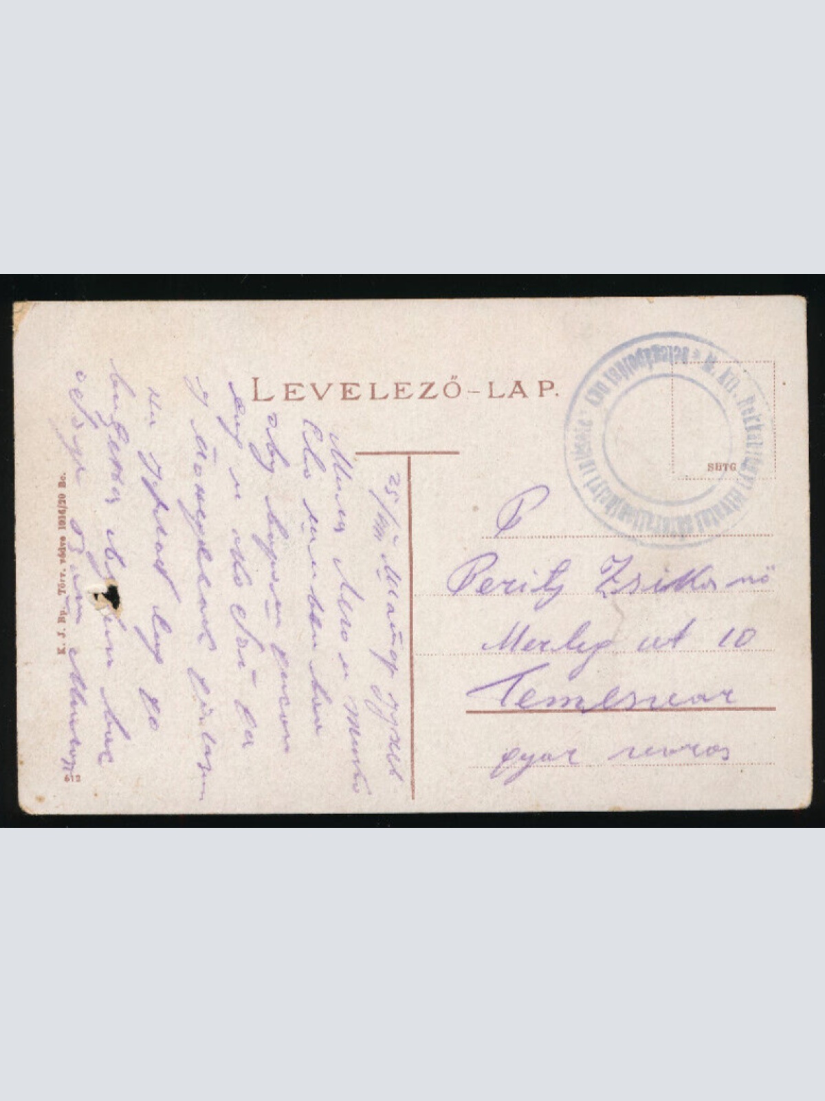 AK aus Satoraljauhely M. kir törvenyszeki palota Ungarn (3355)