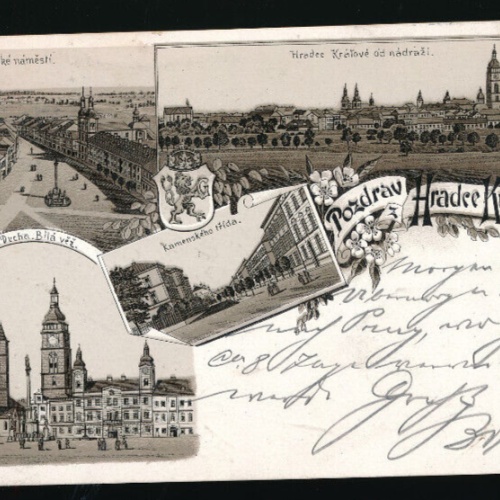 Litho - Karte aus Budweis Tschechoslowakei (3149)