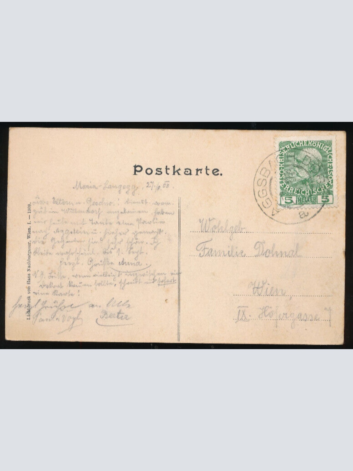 AK gruss aus Maria Langegg Niederösterreich (3151)