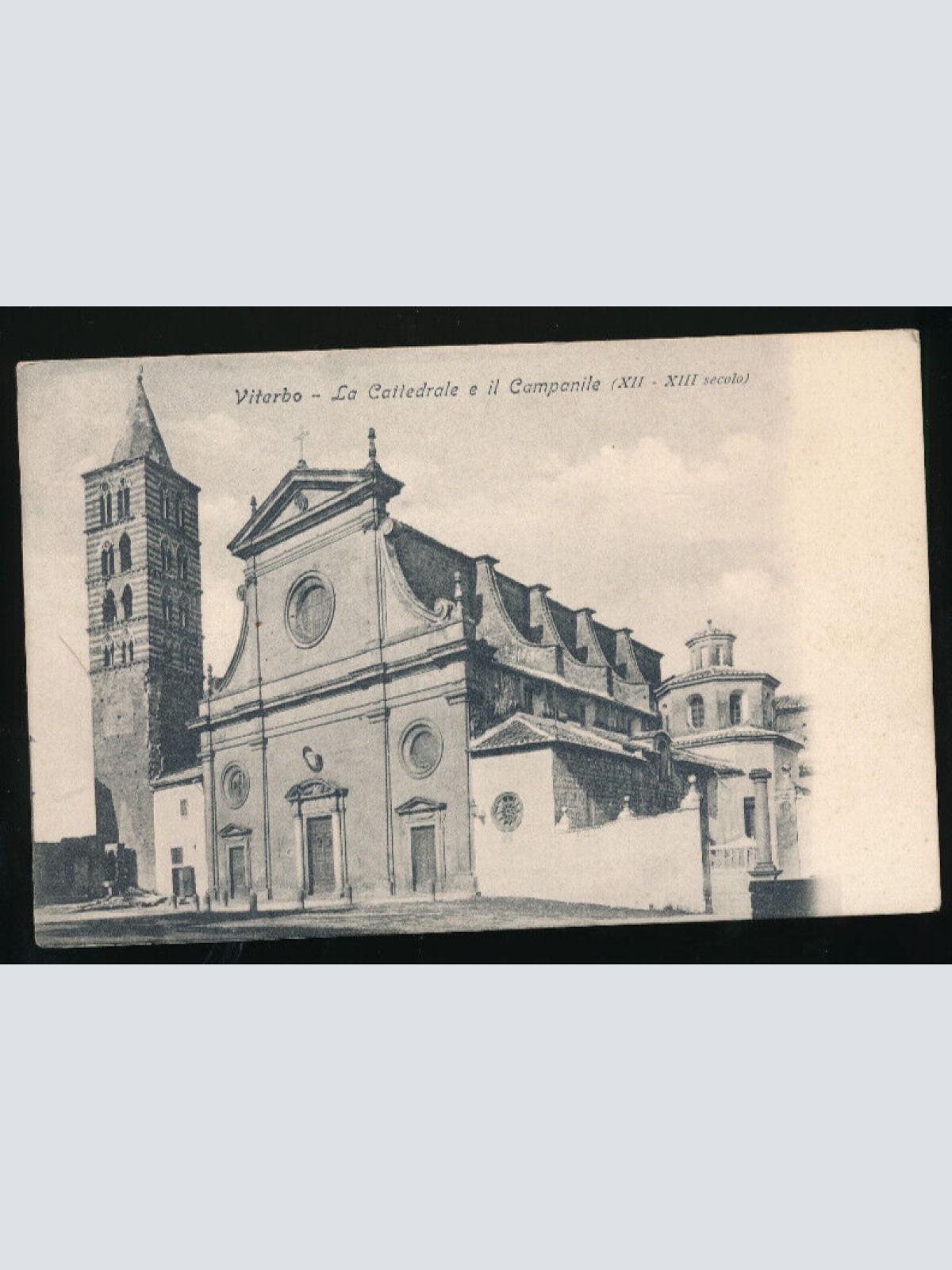 AK aus Viterbo La Cattedrale e il Campanile Italien (3191)