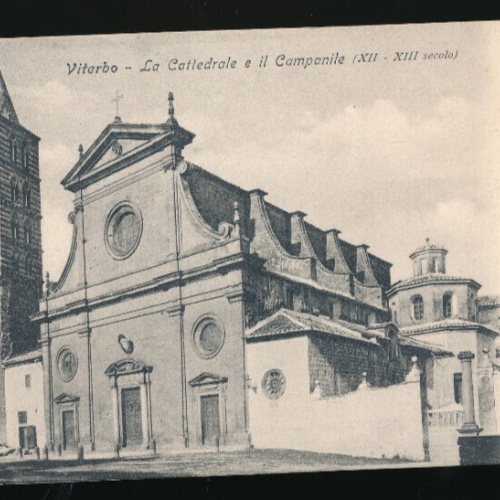 AK aus Viterbo La Cattedrale e il Campanile Italien (3191)