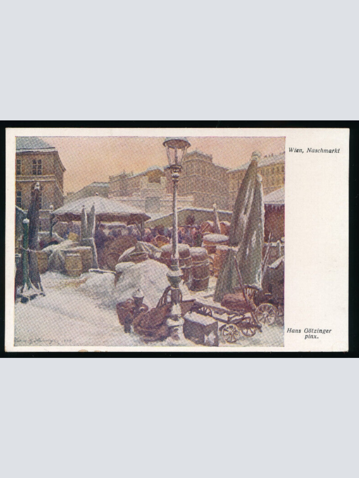 Künstler AK von Hans Götzinger Pinx aus Wien Naschmarkt (3639)