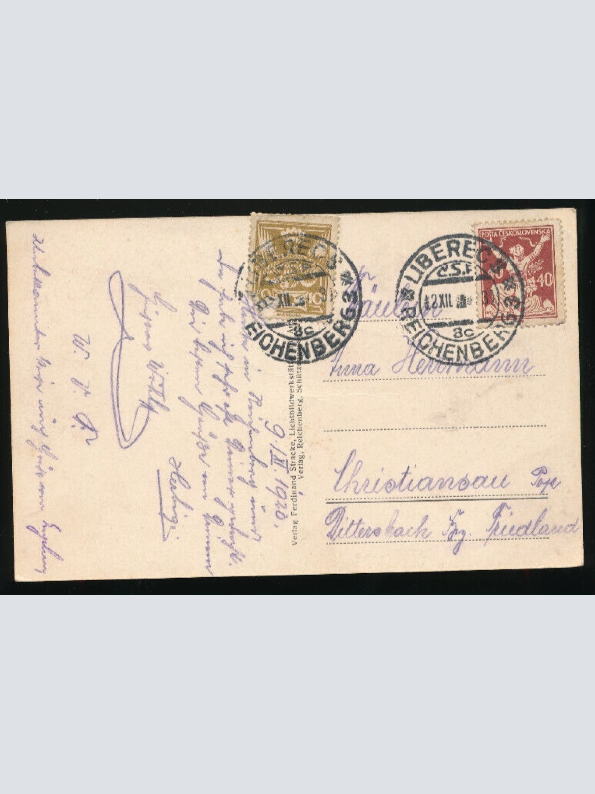 AK aus Liberec - Reichenberg Altstädterplatz Tschechoslowakei (3619)