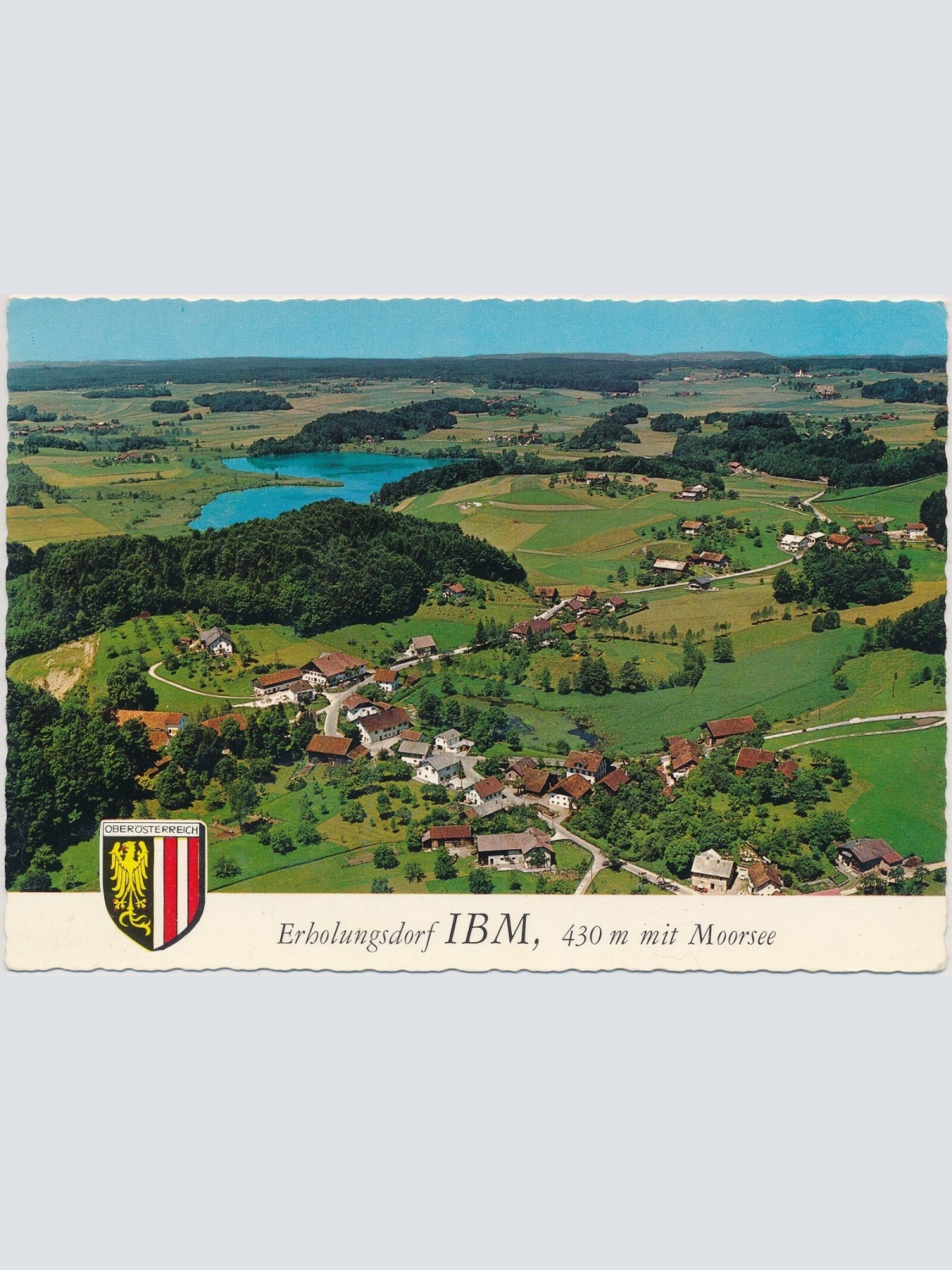 AK, Erholungsdrof Ibm mit Moorsee, Alpine Luftbild Innsbruck, OÖ (S310)