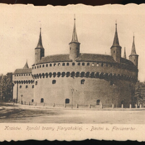 AK aus Krakow Rondel bramy Floryanskiej Polen (3099)