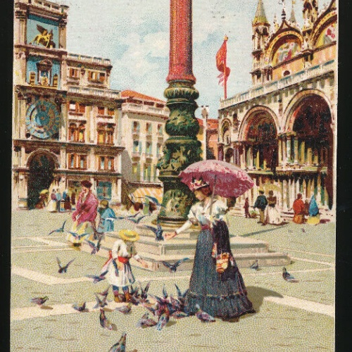 AK aus Venedig - Venezia J colombi in Piazza S. Marco Italien (3581)