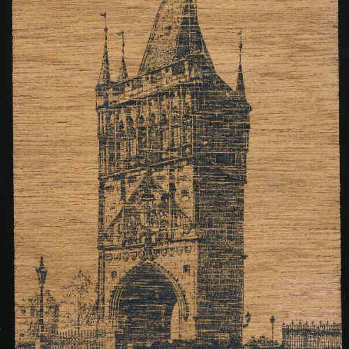 Holzkarte aus Prag - Praha - Prague Tschechoslowakei (3571)