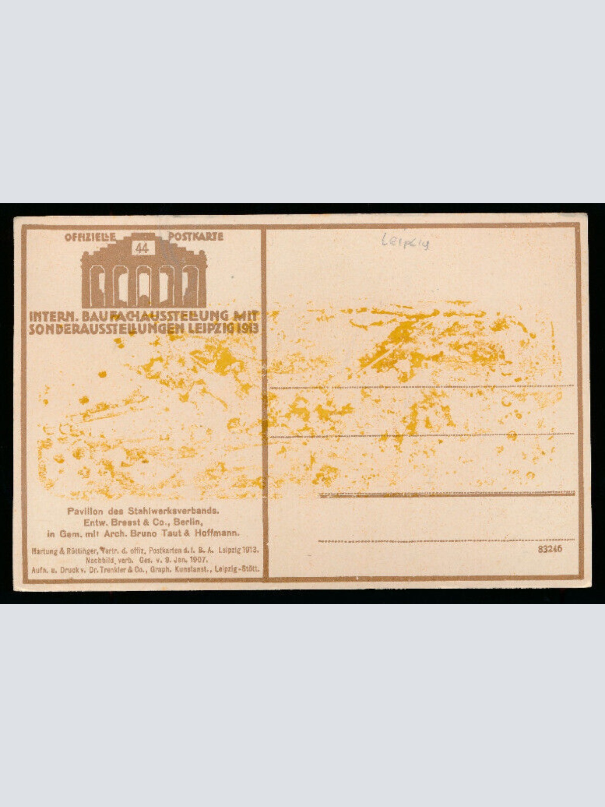 AK aus Leipzig Intern. Baufachausstellung mit Sonderausstellung Sachsen (3568)