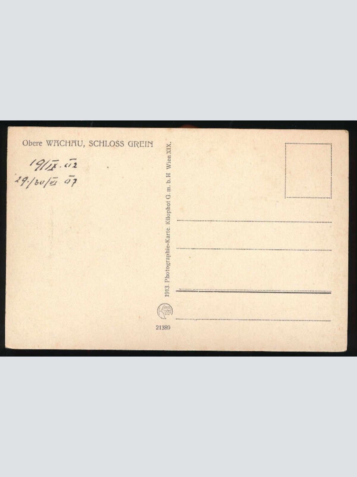 AK aus Wachau mit Schloss Grein Oberösterreich (3605)