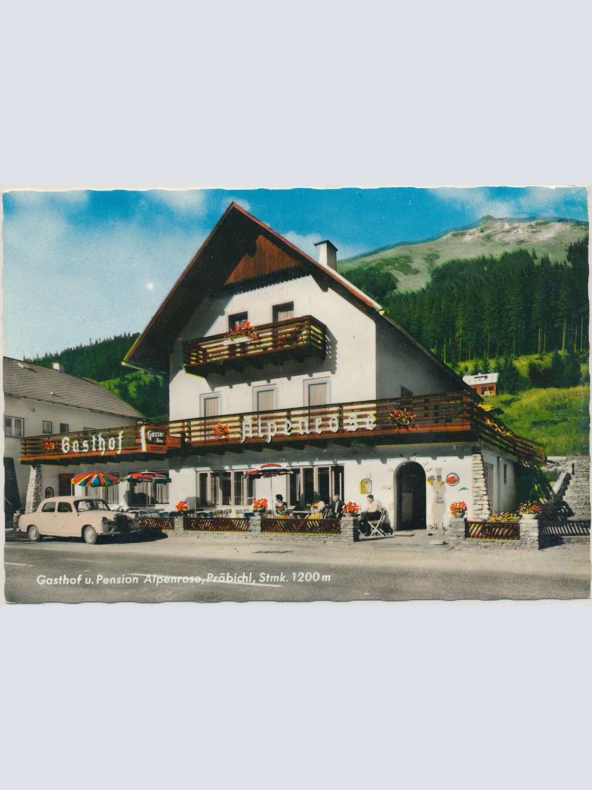 AK, Gasthof u. Pension Alpenrose, Präbichl, Steiermark (S363)