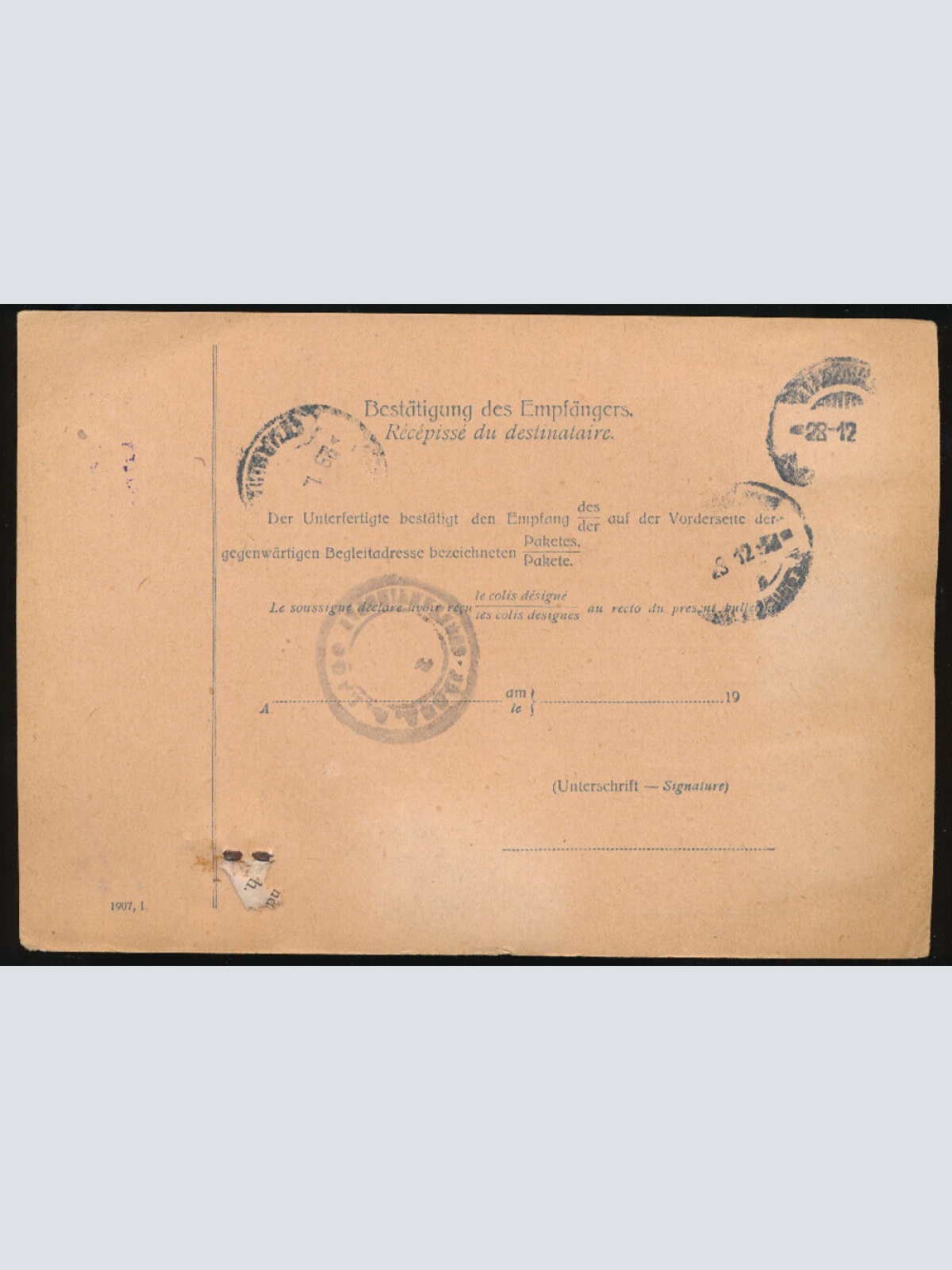10 Heller Postbegleitadresse 1918 aus Wien nach Konstabtinopel Türkei (3539)