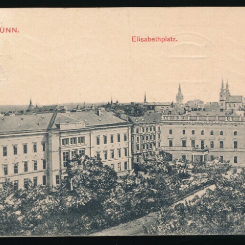 AK aus Brünn Elisabethplatz Tschechoslowakei (3474)