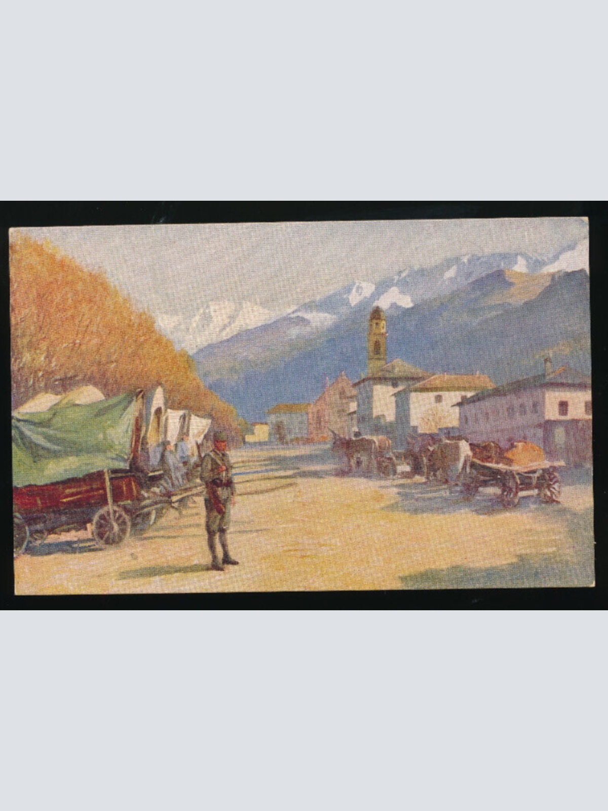 AK aus Persen Strasse in Persen Suganatal Rot-Kreuz Karte Nr.534 Italien (3552)