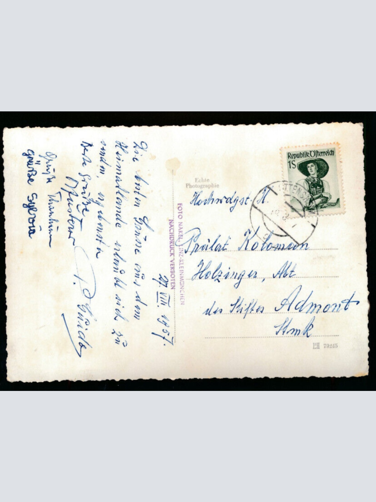 AK aus Braunau am Inn mit Heiligen - Geistkirche Oberösterreich (3686)