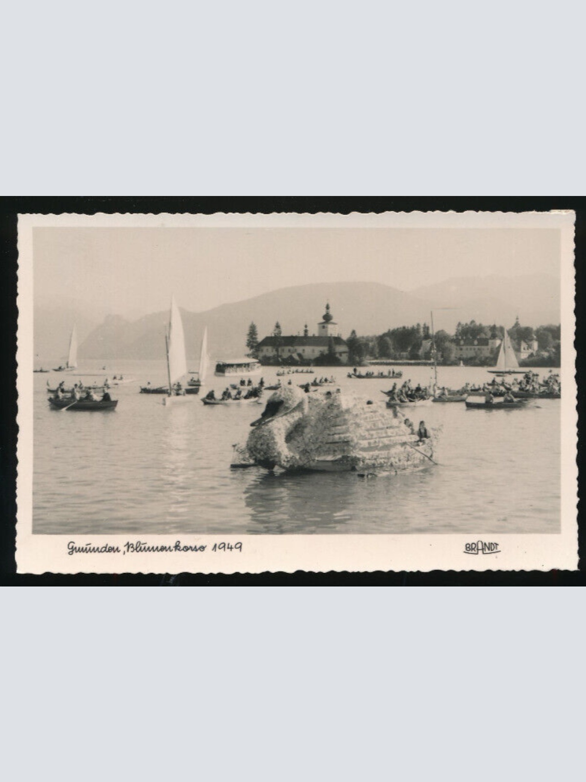 AK aus Gmunden Blumenkorso 1949 Oberösterreich (3393)