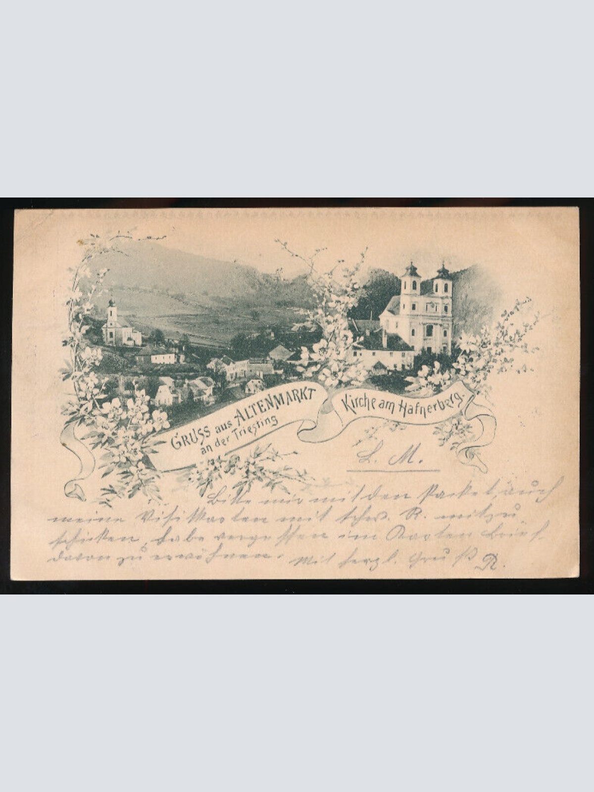 AK gruss aus Altenmarkt an der Triesting mit Kirche Niederösterreich (3142)