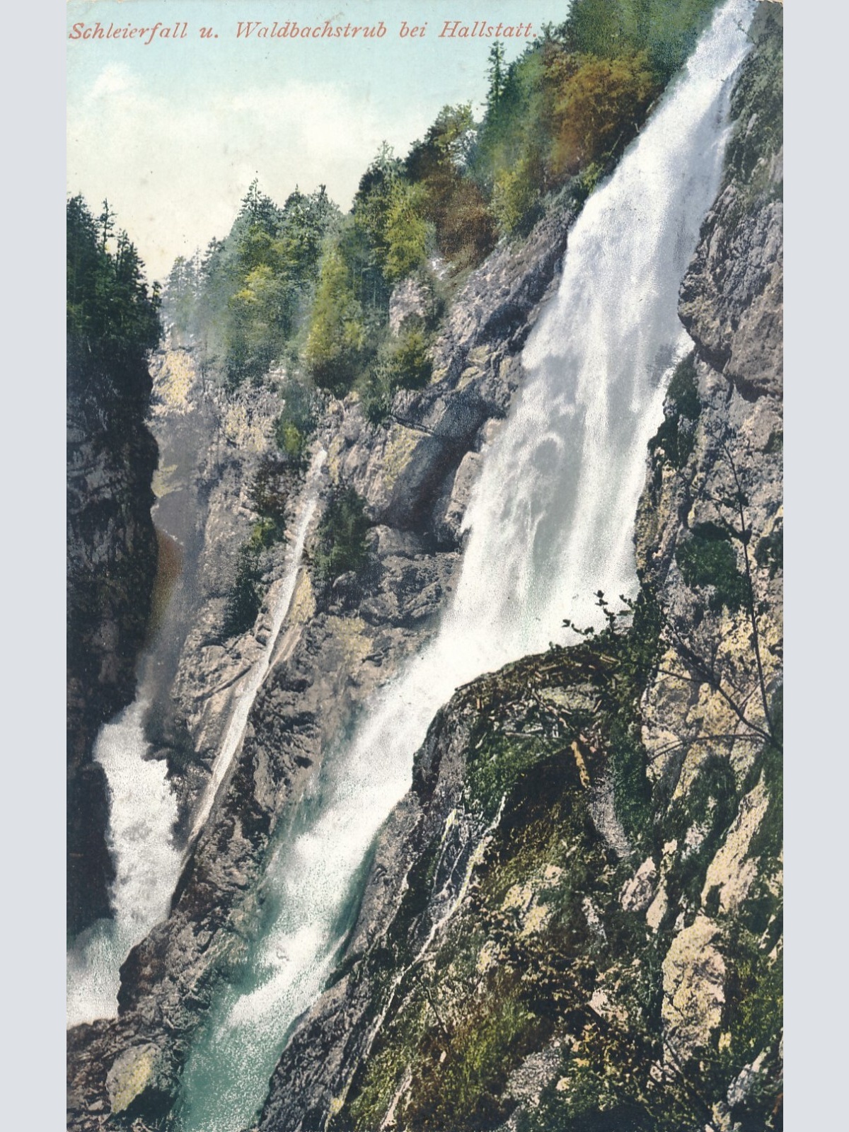 AK, Schleierfall, Waldbachstrub bei Hallstatt, Oberösterreich, Österreich (S252)