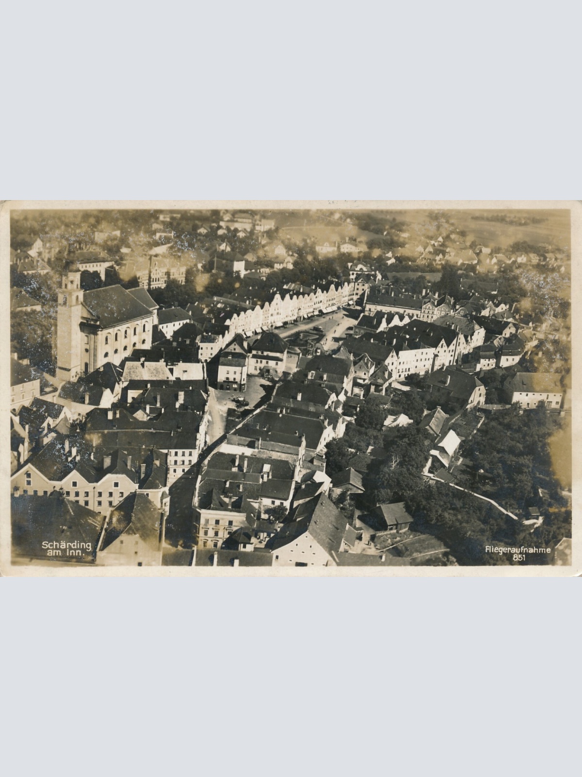 AK, Fliegeraufnahme, Schärding am Inn, Oberösterreich, Österreich (S238)