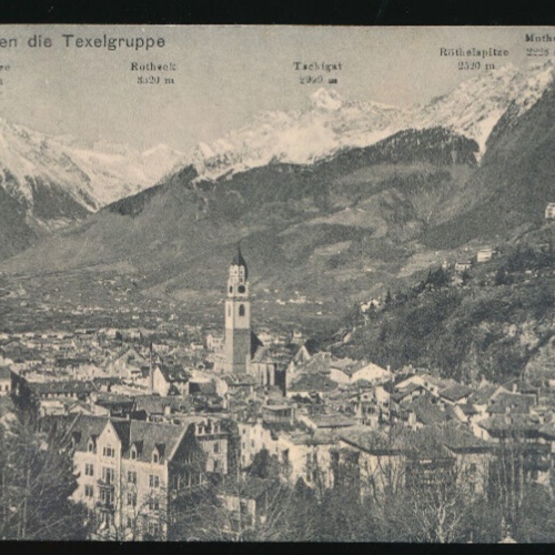 AK aus Meran - Merano gegen die Texelgrupe Italien (3846)