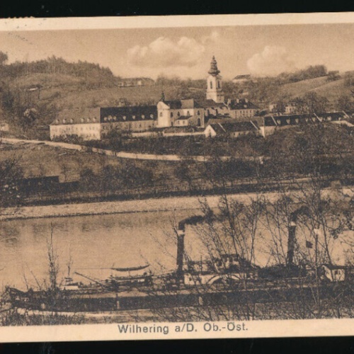 AK aus Wilhering an de Donau mit Dampfer Oberösterreich (3430)