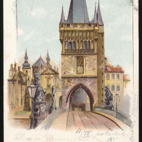 AK aus Praha - Prag Staromestska mostecka vez Tschechoslowakei (3554)