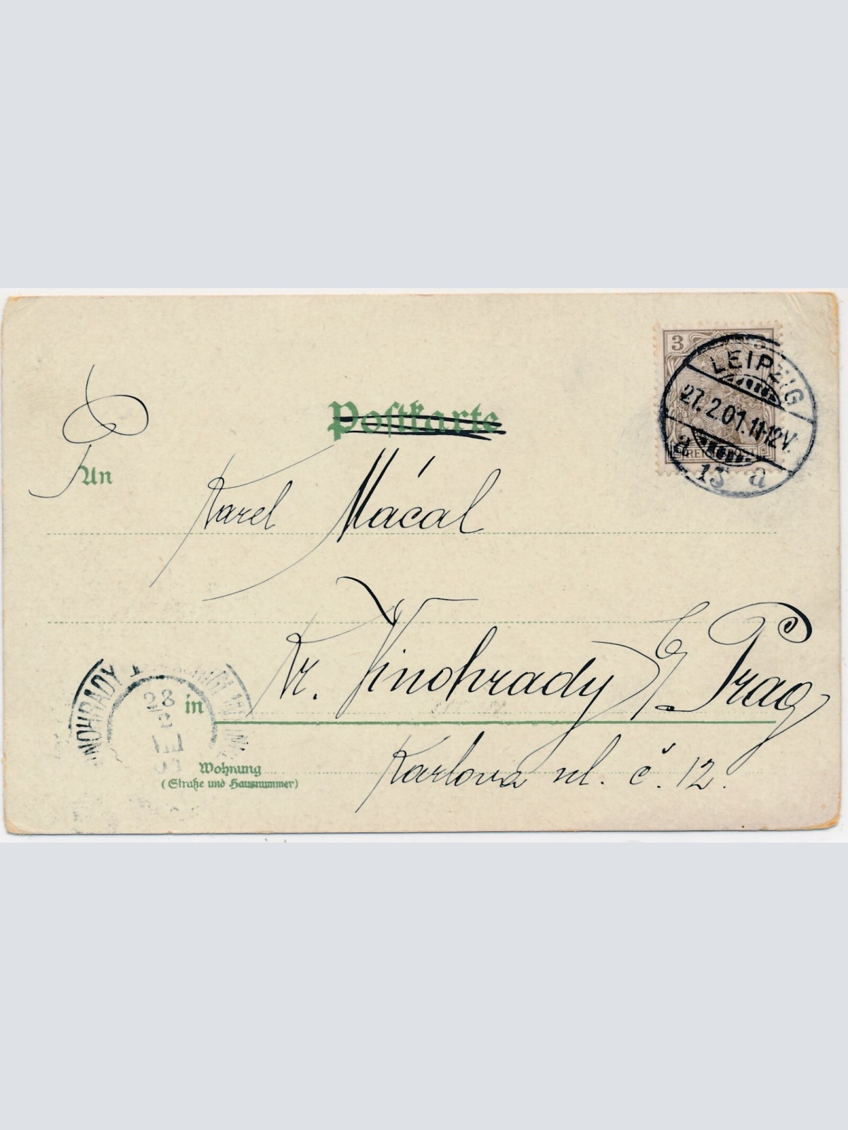 Litho-Mondschein-Karte, Gruss aus Leipzig, Sachsen (S218)