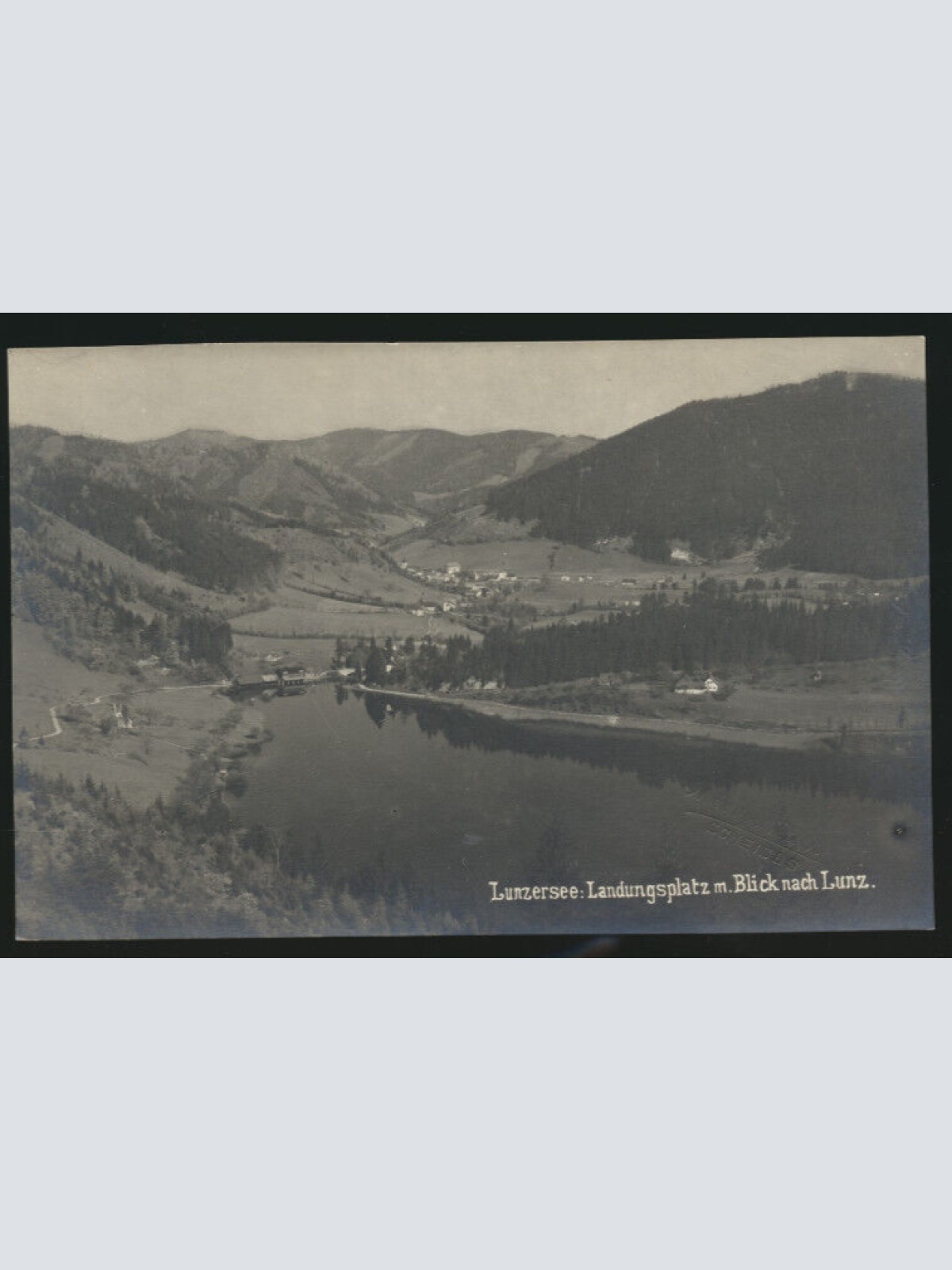 AK aus Lunz am See mit Lunzersee Landungsplatz Niederösterreich (3810)