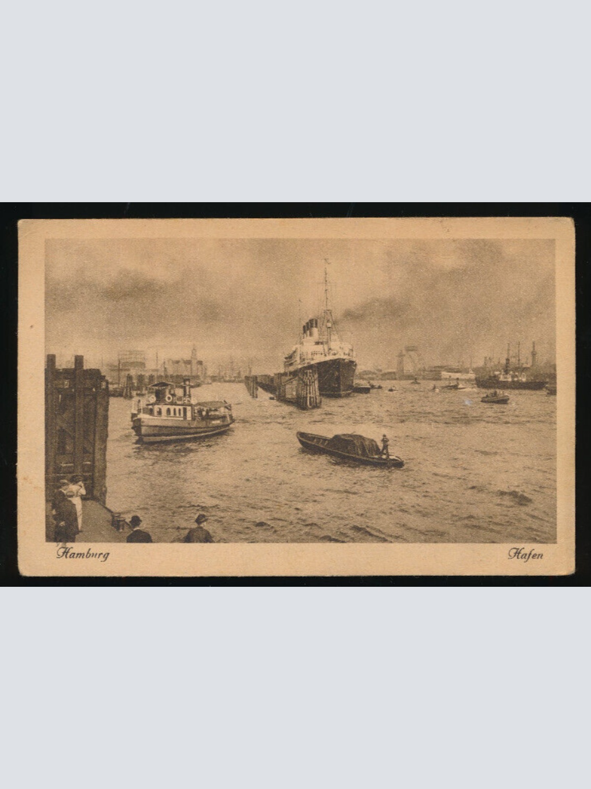 AK aus Hamburg Hafen mit Schiffen Hamburg (3565)