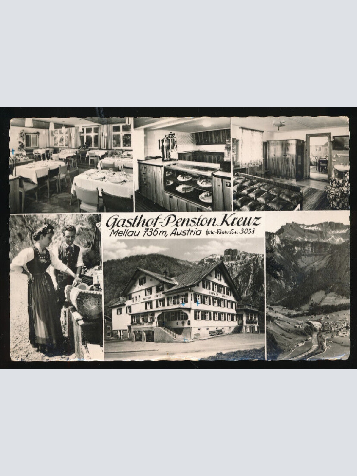 AK aus Mellau mit Gasthof Kreuz Mehrbildkarte Vorarlberg (3954)