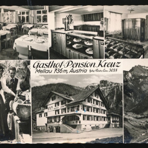 AK aus Mellau mit Gasthof Kreuz Mehrbildkarte Vorarlberg (3954)