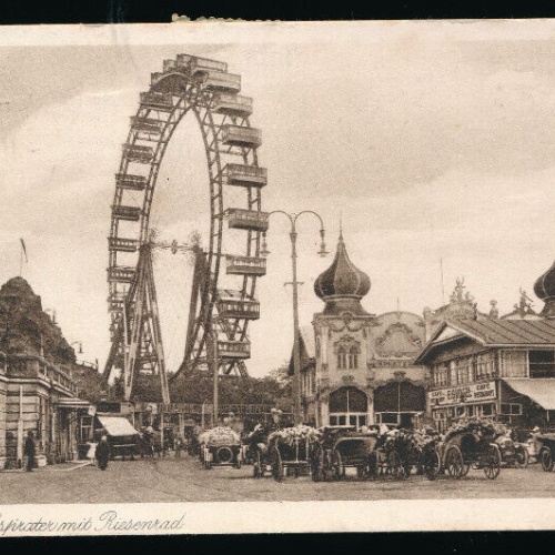 AK aus Wien Volksprater mit Riesenrad (3888)