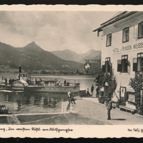 AK aus St.Wolfgang mit Dampfer und Hotel Weisses Rössl Oberösterreich (3916)