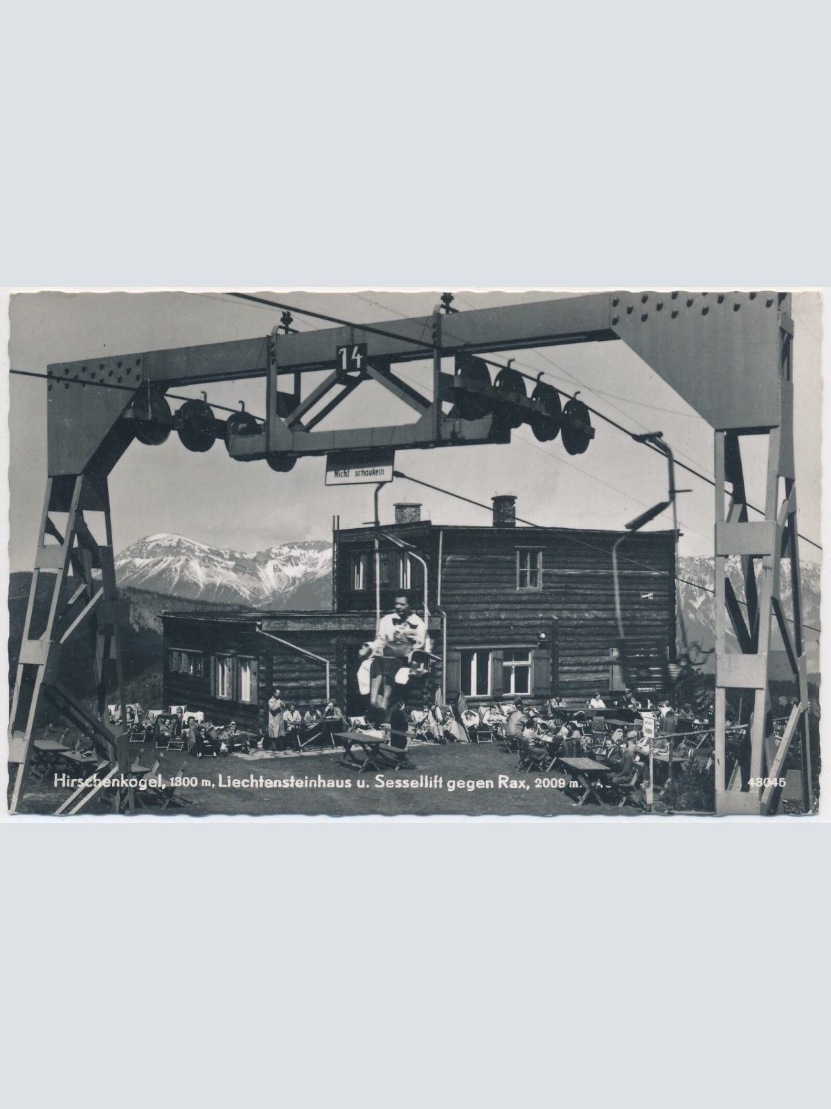 AK, Hirschenkogel, Liechtensteinhaus u. Sessellift, Niederösterreich (S414)