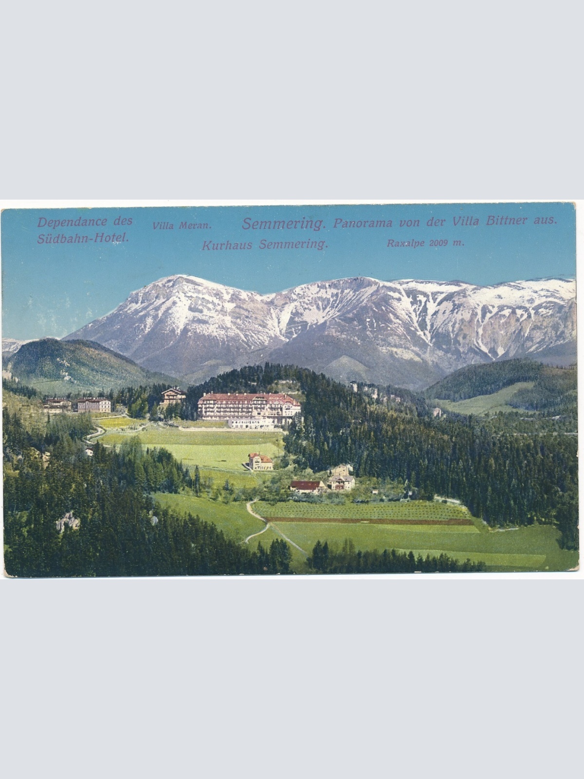 AK, Semmering, Panorama von der Villa Bittner aus, Niederösterreich (S394)