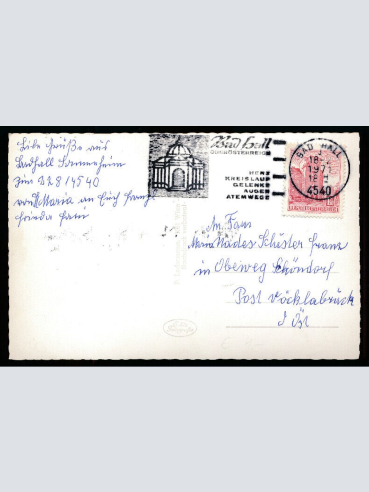 AK aus Bad Hall mit Pfarrkirche Oberösterreich (4343)