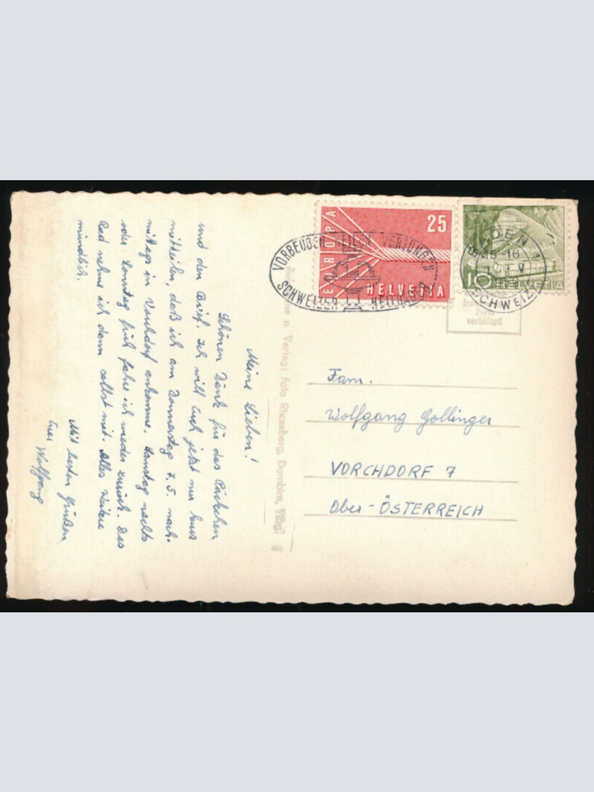 AK aus Bregenz Vorkloster mit Mariahilf Kirche Vorarlberg (3702)