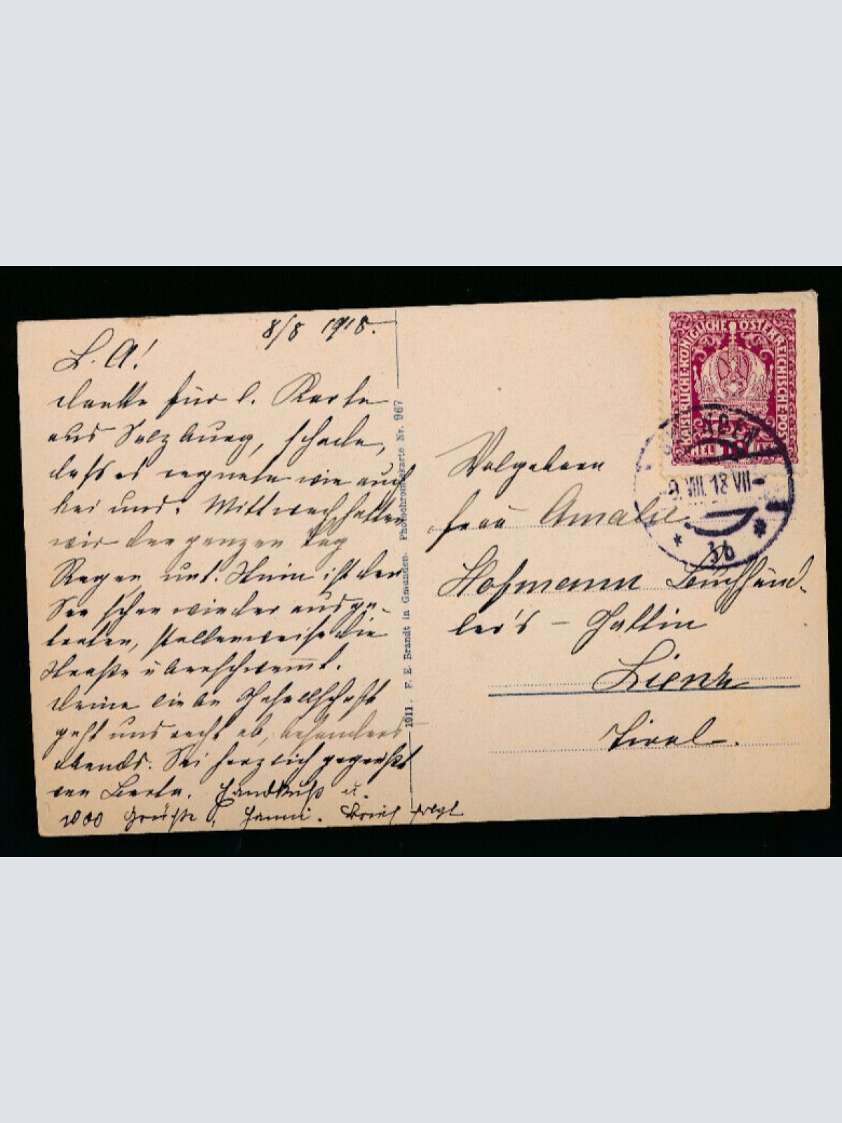 AK vom Traunsee mit Dampfer bei Ebensee Oberösterreich (3696)