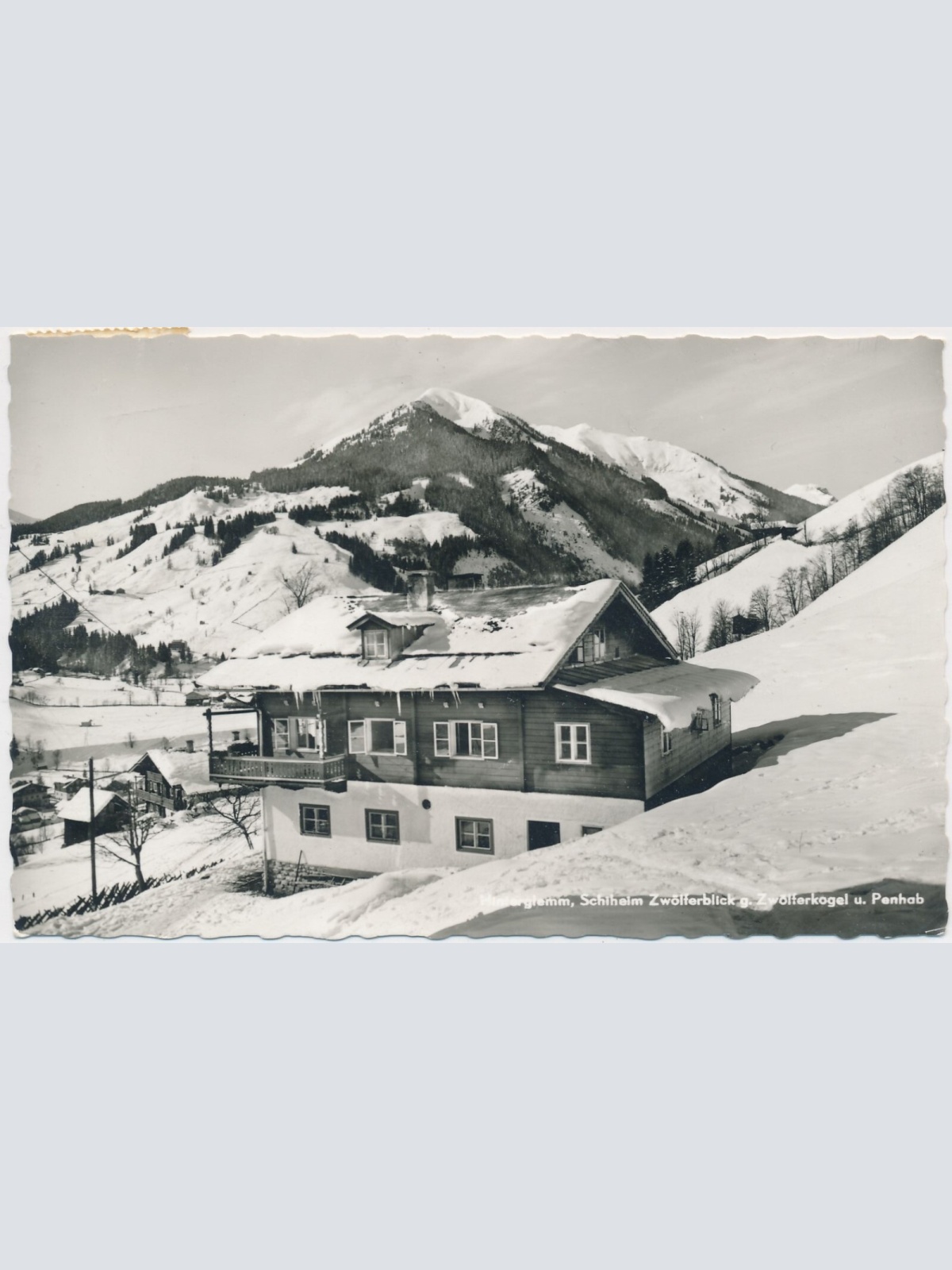 AK, Hinterglemm, Schiheim Zwölferblick g. Zwölferkogel, Salzburg (S372)