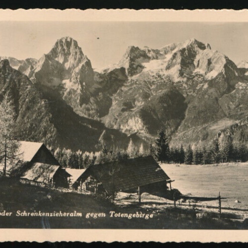 AK aus Hinterstoder Oberösterreich Schrenkenzieheralm gegen Totengebirge (4325)