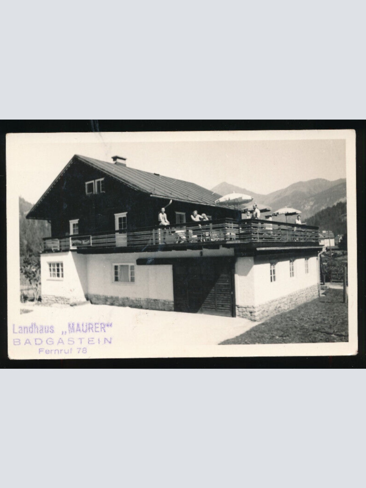 AK aus Bad Gastein mit Landhaus Maurer Fernruf 78 Salzburg (4032)