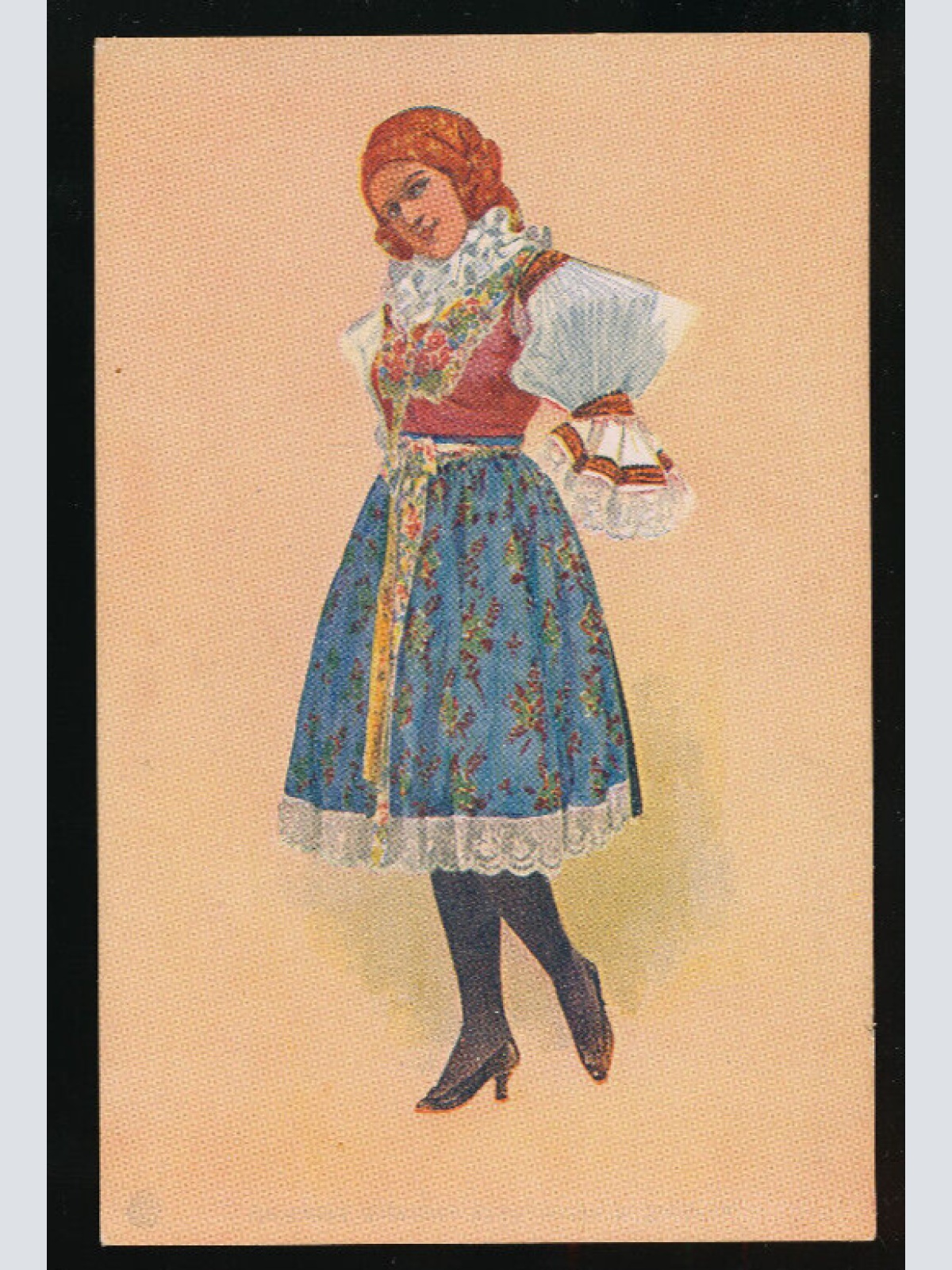 Künstler- Karte von K. Simunka Ungarische Tracht, Devce Uherskeho Ostroha (4387)