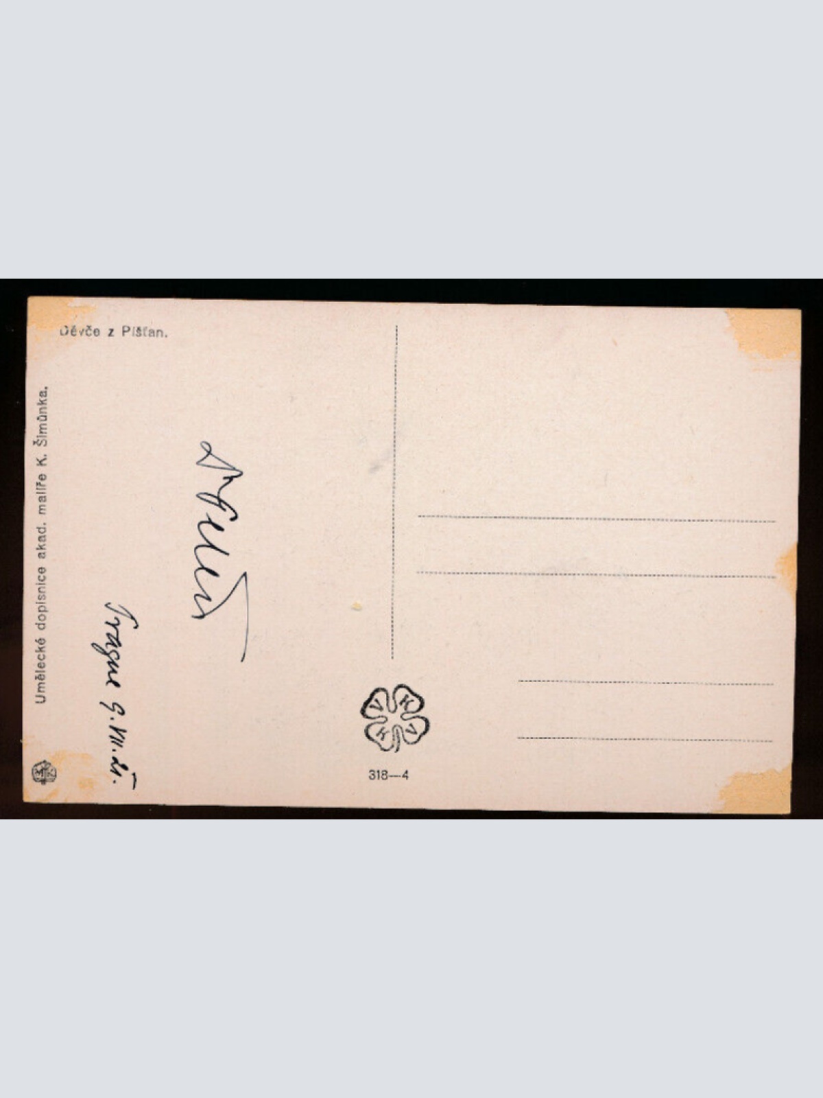 Künstler- Karte von K. Simunka Ungarische Tracht, Devce z Pistan (4388)