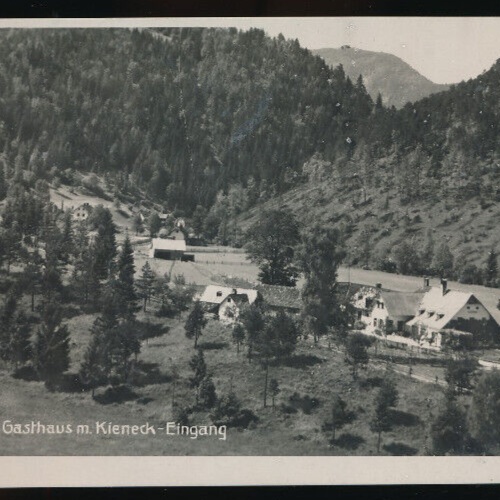 AK vom Leitner Gasthaus Kieneck - Eingang Niederösterreich (4112)