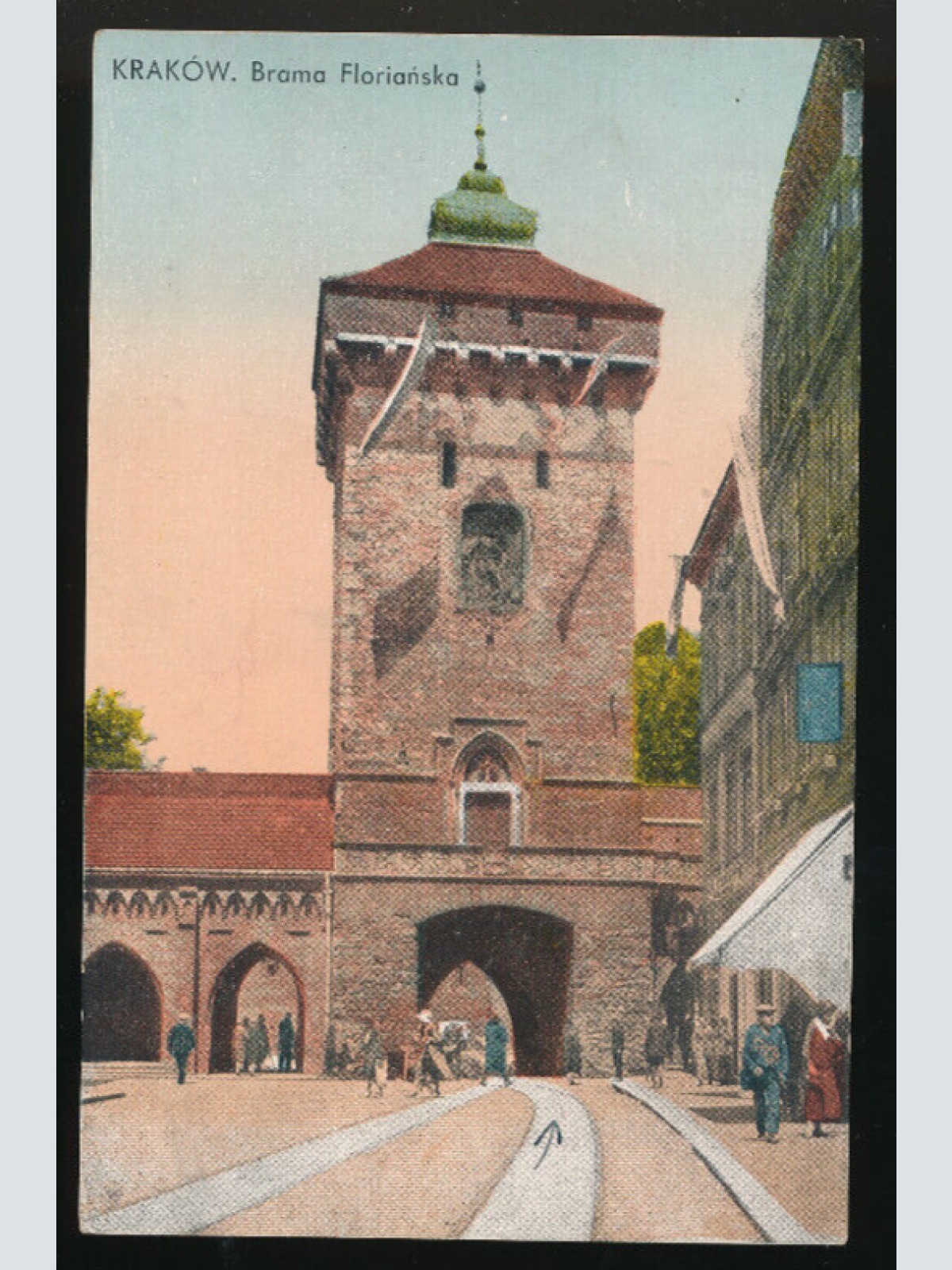 AK aus Krakau - Krakow Brama Florianska Polen (4081)