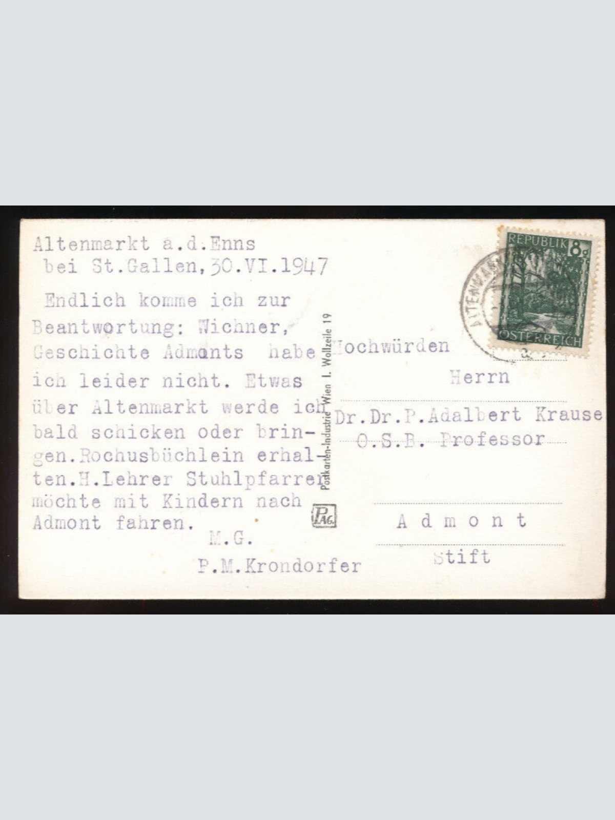 AK aus Waidhofen an der Ybbs mit Schloß Niederösterreich (4380)