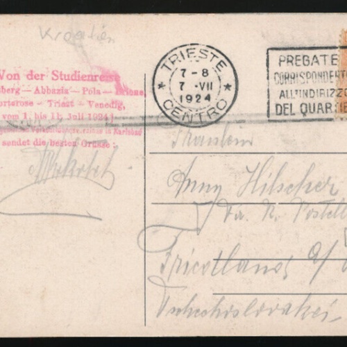 AK aus Lovrana Hafenbild Kroatien (4089)