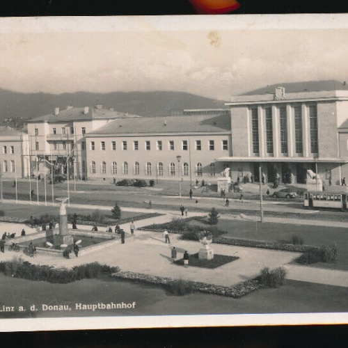 AK aus Linz an der Donau Hauptbahnhof Oberöstereich (4217)