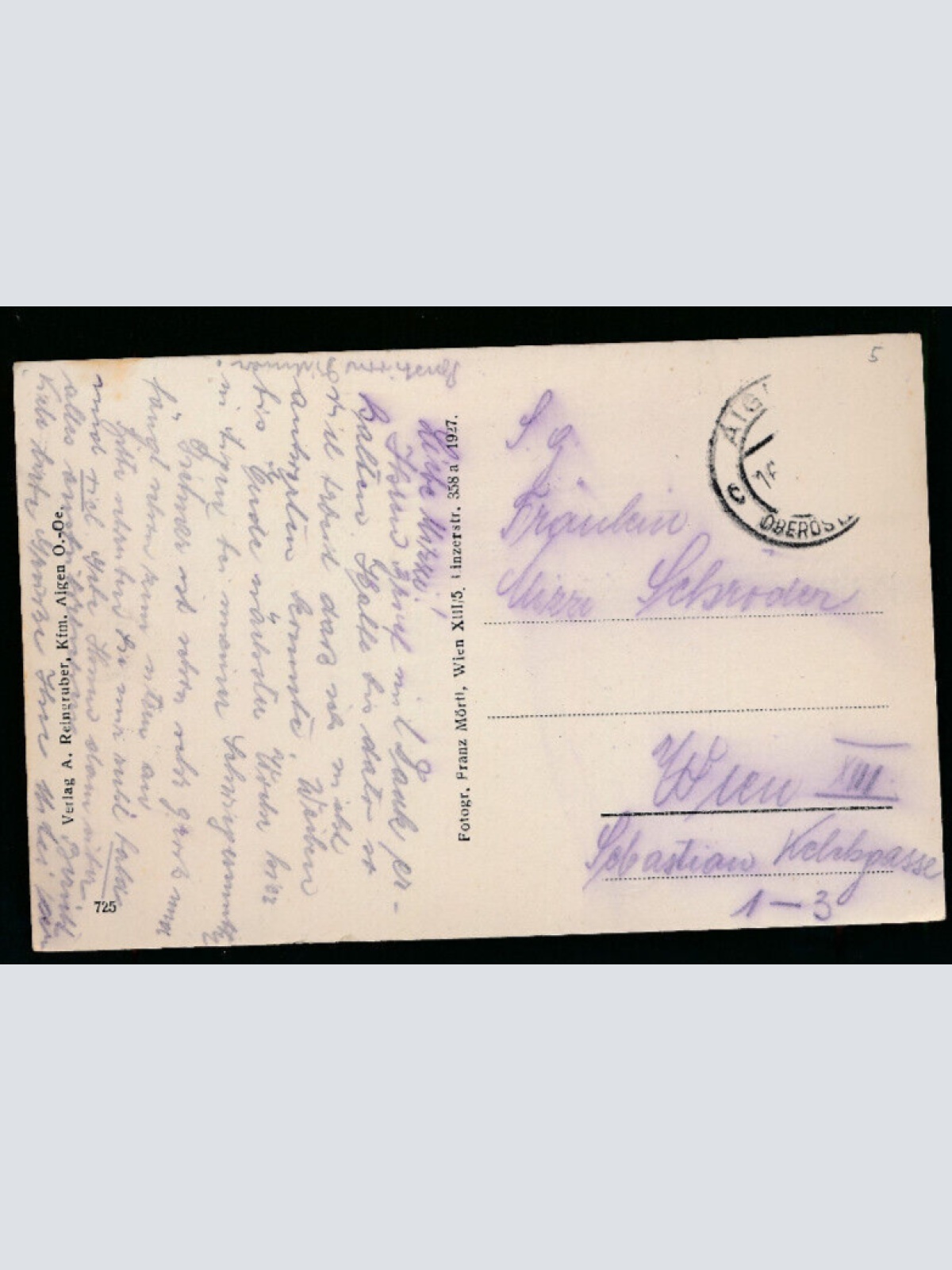 AK aus Aigen mit Teich Oberösterreich (4167)