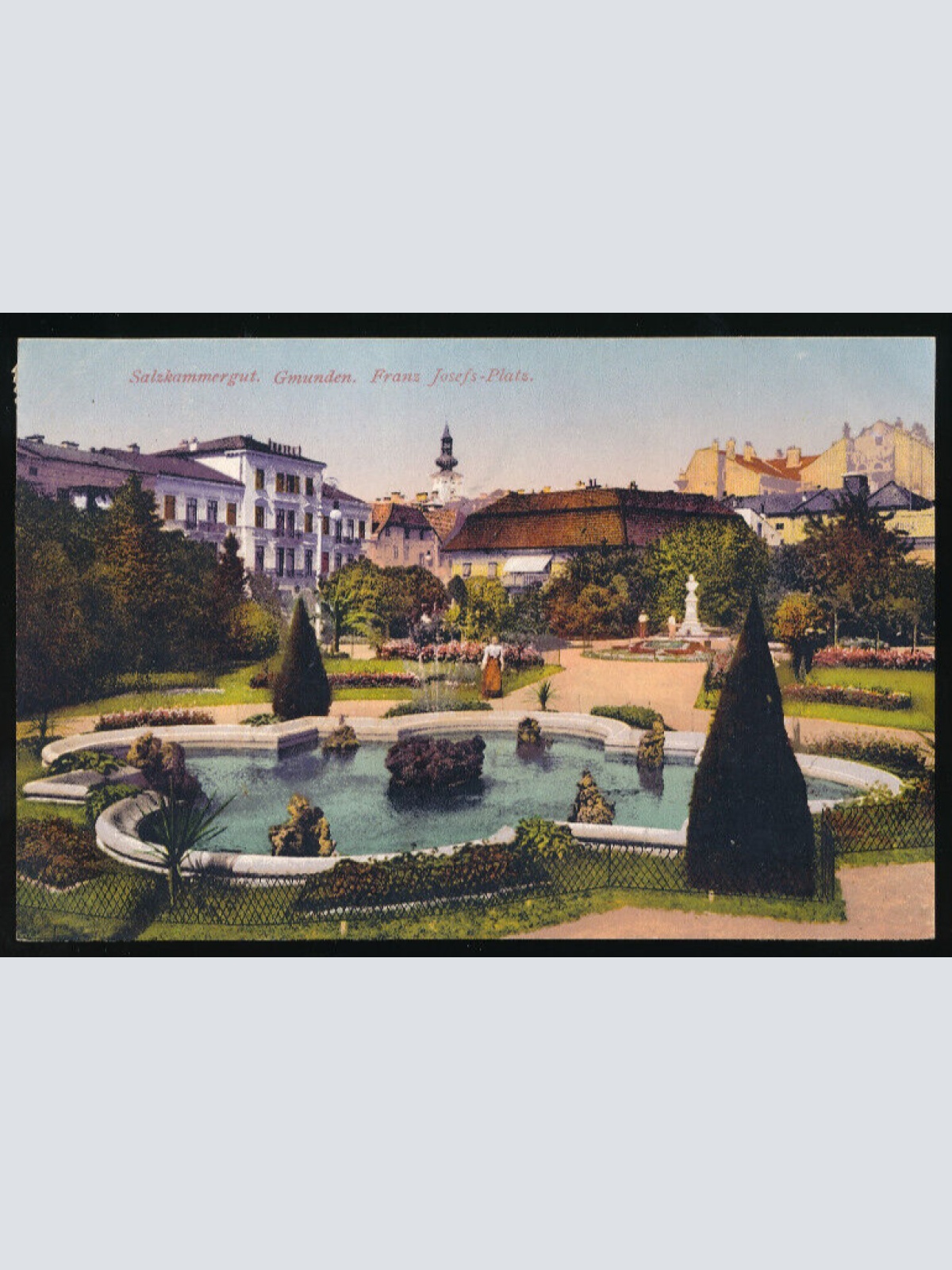 AK aus Gmunden Franz Josef Platz Oberösterreich (4152)