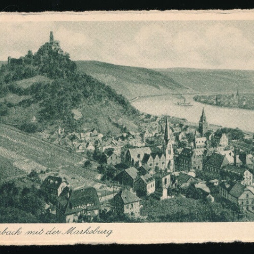 AK aus Braubach mit der Marksburg Rheinland-Pfalz (4664)